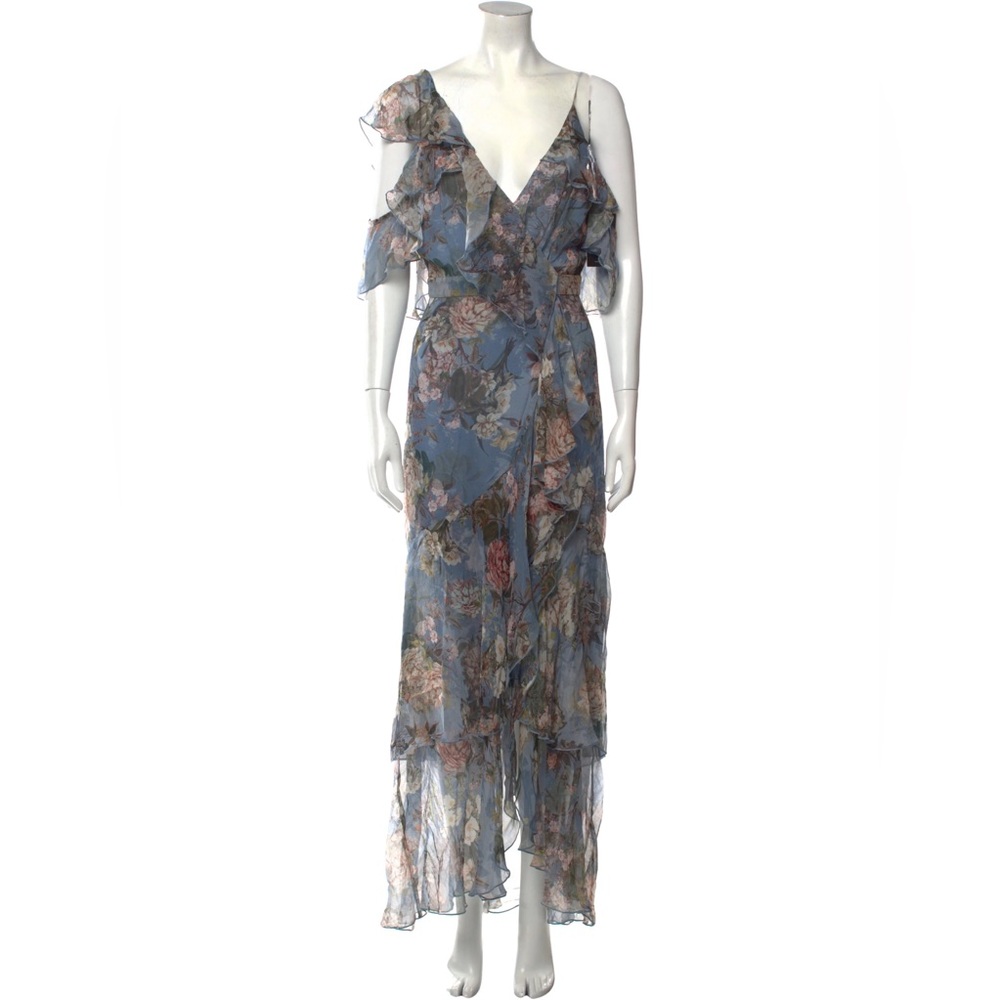 Nicholas silk blue evie dress 4 small